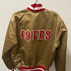 San Francisco 49ers Vintage 80/90s Satin Starter Jacket Size Large NFL Football